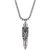 JewelryWe Collana da Uomo Ciondolo Proiettile, Collana Aperta,in Acciaio Inossidabile, Porta Profumo, Colore Argento