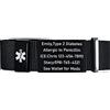 VNOX Braccialetti di allerta medica per uomini e donne, braccialetti sportivi personalizzati con fascia in corda regolabile, braccialetti identificativi medici