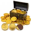 OPEIXSAYKOC 80 pezzi cioccolato moneta d'oro, monete d'oro commestibili | Cioccolato a forma di moneta aurea, monete di cioccolato avvolte in foglia d'oro, per matrimonio