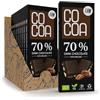 CO COA Cioccolato Fondente 70% con Noci Pecan BIO Box 10x40g (400g) - Crudo, Vegano