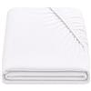 Dudu N Girlie jersey cotone singolo lenzuolo con angoli per lettino da viaggio, 65 cm x 95 cm, bianco