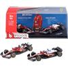 Maisto BBURAGO 2X Ferrari SF-25#16 Leclerc F1 1:64 Modellino da collezione | 2 auto della Scuderia Fomel 1, idea regalo per gli appassionati di sport motoristici, a partire dai 14 anni