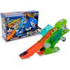 Teorema Giocattoli Teo's Power - Dino Rampage Racers, Pista Macchinine con Dinosauro 2 in 1, Lanciatore e Trasportatore, 2 Macchine in Metallo Incluse, Giocattolo per Bambini dai 3 Anni