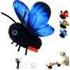 Generic Smart Sensing Flapping Butterfly Interactive Cat Toy ricaricabile (blu) | Attivato al tocco, 3 modalità di gioco, movimento realistico dell'ala, struttura in peluche resistente