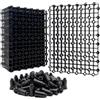 LINLAN Griglia Filtro Fondo Rinforzata Acquario con Supporti, 8 Pezzi | protezione fondo per aquascaping, allestimenti pesanti, supporto robusto, affondamento sicuro, filtrazione fai‑da‑te