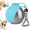 Sonostacle 285ML Borraccia per Cani Portatile, Borraccia Termica Cane | Borraccia per Cani Pieghevole in Silicone, Ciotola D'acqua Blu per Cane, Serbatoio Acciaio Inossidabile per Campeggio