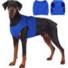 OUOBOB Gilet di recupero toracico per cani, 3XL, blu | Ideale per dobermann e cani di grande taglia a tetto profondo, tessuto elastico, comoda alternativa all'imbuto al collo