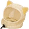 Apprelady Maschera per gatti per toelettatura, casco per gatti regolabile traspirante, giallo, S