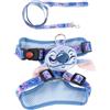 CERDÁ Life'S Little Moments - Imbracatura e guinzaglio per cani Stitch Disney ufficiale -Set regolabile con rete traspirante, design licenza Disney, taglia S/M per cani di piccola e media taglia