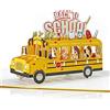 CUT POPUP.COM CUTPOPUP Biglietto pop-up 3D fatto a mano con scuolabus, biglietto pop-up per compleanno, per uomini, padre, fratello, marito, lui, figlio, Newphew School (Bus), US8-56UK1515