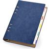 Yarotm Quaderno ad Anelli A5 - Quaderni a Quadretti 5mm - 100GSM Carta Block Notes A5-14x21cm Quadretti Taccuino Ricaricabile - 300 Pagine Quaderno Spirale A5 Notebook, Blu Scuro