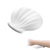 hehongshun Tappetino Mouse Ergonomico, Tappetino Mouse Poggiapolsi, Tappetino per il Mouse Supporto Polsi per Tastiera con Schiuma Memoria Forma Conchiglia Bianca per Ufficio PC e Gaming