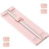 Wailicop Taglierina Carta A4 4 in 1, Tagliacarte 310 mm con 4 Testine di Taglio Sostituibili, Taglierina per Carta con Taglio Dritto, Tratteggiato, Ondulato e Cordonatura, Scrapbooking, Ufficio, Scuola (rosa)