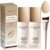 BASTOUR Fondotinta Adattivo Pelli Mature Over 50 | Changing Foundation SPF 15 con Spazzola trucco e Spugnette Trucco