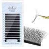 Natuhana Extension Ciglia W Forma 3D 4D 5D 6D 7D 8D 0.07 C D L LU Curl 9-15mm Classico Ciglia Ciuffetti Naturali Premade Fan Eyelash Extensions Volume Russo Professionale(Narrow,5D,0.07 D,9-15mm)