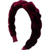 GWAWG Cerchietto intrecciato per capelli da donna per Dirndl, in velluto, per costume tradizionale Dirndl, in velluto, accessorio Oktoberfest, bordeaux (viola, taglia unica)