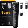Braun Serie 5 Rasoio Viso + 4 Strumenti Styling Lama Estremamente Affilata, 120 Minuti Runtime, PrecisionWheel Pitch per Regolazione Precisione e Blocco, BT5520, Nero