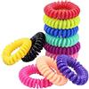 Sacala - Set di 50 fascette per capelli a spirale, per capelli colorati, per 10 colori, senza pieghe e invisibili