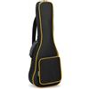 Musiin Custodia per Ukulele da 21 Pollici - Borsa con Bordi Gialli, Spallacci Regolabili a Zaino, Tasca Frontale, Maniglia per il Trasporto e Imbottitura Protettiva - Ideale per Studio ed Esibizioni