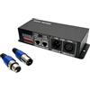Rvluw Decoder DMX a 4 canali, driver LED RGBW, suono attivo, controllo musicale | Sensibilità musicale regolabile tramite interruttore 1-7, effetti di luce automatici tramite suono, adatto per palcoscenico