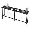 Bonnlo Tavolo da Bar Alto, Tavolo Salvaspazio Moderno con Piedini Regolabili, Tavolino Alto per Bar, Caffè, Ristorante e Appartamenti Piccoli (Nero, 180x38x99cm)