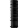 FRANKYSTAR® Ryuen - Scarpiera Verticale 7 Ripiani H184 cm 28 paia con Base Rotonda Girevole 360° Manuale Nera