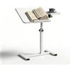sofymoor Tavolino Servitore Letto,Tavolo Per Letto Regolabile Con Ruote Nascoste, 60x40 Cm, Adatto Per Scrivania, Divano o Letto, Supporto Per Laptop Con Altezza e Angolo Regolabili (Bianco)