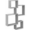 PUGYNBK Mensola cubo da parete Sonoma grigio | Legno resistente, montaggio a parete, salvaspazio, decorativo per salone