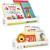 Satauko Mensole Libreria da Muro in Legno per Deposito Della Scuola Materna, Mensole da Muro Bianco per Portaspezie Cucina, Scaffale a Parete Decorazione per Bagno Organizer.(Set di 2)