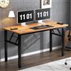Wellynap Scrivania pieghevole per computer, moderna scrivania pieghevole per piccoli spazi, tavolo da lavoro versatile per camera da letto, dormitorio degli studenti, studio e gioco, nero teak, 120 x