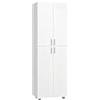 HOMCOM Armadio Camera da Letto Slim Alto 180cm, 4 Ante Soft Close, Bianco | Armadio Guardaroba, Salvaspazio Multiuso, Ripiani, Scomparti, Moderno, per Camera da Letto Ripostiglio, 60x34x180 cm