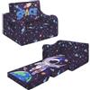 alldomess Poltroncina per Bambini 2-in-1,Cartoon Comodi Sedia Bambini | Divano pieghevole per bambini, per giocare e leggere, regalo di compleanno