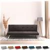 Produce Shop Divano Letto in Tessuto 2 posti Design Moderno Gemma Pronto Letto - Grigio Scuro