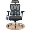 MELOKEA Sedia Ergonomica da Ufficio, Braccioli 7D, Supporto Lombare, Sedile Regolabile, Poggiatesta 3D, Inclinazione 4 Posizioni, Ruote in Gomma, Home Office, Gaming, 200 kg