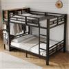 Trdlpyn Letto a Castello in Metallo 120x200cm con Vano Contenitore, Asta Appendiabiti, Cassetto, Pannello Forato e Ripiani a Giorno, Letto a Soppalco Matrimoniale, Struttura del letto in ferro(Senza Materasso