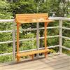Mokuyary Tavolo da bar da balcone, 90 x 37 x 122,5 cm, in legno massello di acacacia, tavolo alto da bistrot per bar, soggiorno e sala da pranzo