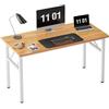 Wellynap Tavolo da computer pieghevole, moderno tavolo pieghevole per piccole stanze, tavolo da lavoro versatile per camera da letto, residenza studentesca, studio e gioco, teak bianco, 120×60 cm