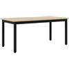 HKLGBVCR Tavolino rettangolare 100x50x45 cm, Legno Composito e Metallo, Design