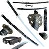 57 SPECIAL REPLICAS Katana in Legno di bambù Spada Decorativa 104 cm | Catana con Cintura, Supporto e Fodero in Legno Inciso a Mano, per Costume di Carnevale, Anime Cosplay, Collezione, WD237