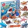 YeoNational&Toys 12 Pezzi Giocattoli Animali Marini per Bambini con Libro Sonoro (Accensione/Spegnimento), Scatola Regalo, Figure Realistiche di Creature Marine, Vita Sottomarina Educativa in Plastica per Bambini Picc
