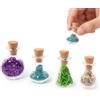 HZYIQ Set di accessori per gnomo Elexier, 4 flaconi in miniatura con polvere | Gnomo decorativo in miniatura per casa delle bambole fai da te. polvere glitterata e flaconcini magici. Regalo di Natale per