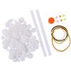 YUNIQUE GREEN-CLEAN-POWER - Kit di 60 Pezzi Pulegge e Ingranaggi di Ricambio | Per Robotica, Droni, Auto RC | Ideale per Progetti DIY, Bianco, 60 pezzi, Plastica
