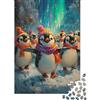 pSjDkMvHfRbLz Pinguino Artico Puzzle 1000 Pezzi Carta per Adulti Scenario di Aurora Invernale Gioco di Puzzle per Famiglia Relax Deco Casa Regalo 38x26cm/1000pcs