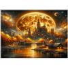 VNPJBDFZTHWQ Castello Luna Fiume 1000pcs Mini Puzzle per Famiglia Difficile | 38 x 26 cm Cartone Decorazione Soggiorno Struttura Durevole Regalo Compleanno Rilassamento
