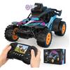 pisosorc FPV Auto Radiocomandata Con Display 2,8 Pollici, Telecamera HD Regolabile A 60°, Telecomando a 2,4 GHz, Due Velocità, Veicolo Fuoristrada Ricaricabile, Regalo Per Bambini E Adulti