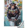 pSjDkMvHfRbLz Scimpanzé Personaggio Puzzle 1000 Pezzi Carta per Adulti Scena Umoristica Bagno Rilassante Gioco di Puzzle 1000 Pezzi Famiglia Concentrazione Idea Regalo 38x26cm/1000pcs