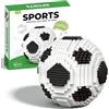 QuidToyzian Set di Mattoncini da Costruzione, Da Calcio,Classico, Mini Mattoncini da Costruzione, Micro Calcio, Set di Mattoncini da Costruzione 3D, Blocchi da Costruzione per Adulti e Bambini
