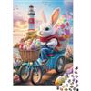 JZBQWGFHMVLD Coniglio di Pasqua Faro Costiero Puzzle per Adulti Puzzle 1000 Pezzi Carta Relax Concentrazione Puzzle per Famiglia Decorazione Regalo 70x50cm/1000pcs