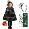 Epokus Nero Costume per Bambini con Fantasma,Mantello con Volto Fantasma con Borsa,Fantasma Costume per Festa di Carnevale,Halloween Cosplay