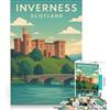 JIANGENNF Puzzle da 1000 pezzi per adulti con soggetto Inverness, Scozia, poster, gioco per famiglie, decorazione per la casa, adatto per la scrivania 38x26cm